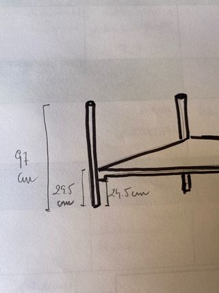 Estructura metálica cama - sofá 90cm + colchón 80