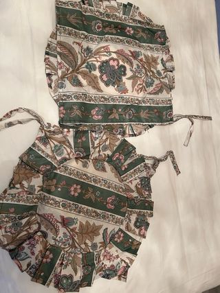 Falda camilla rectangular y cojines