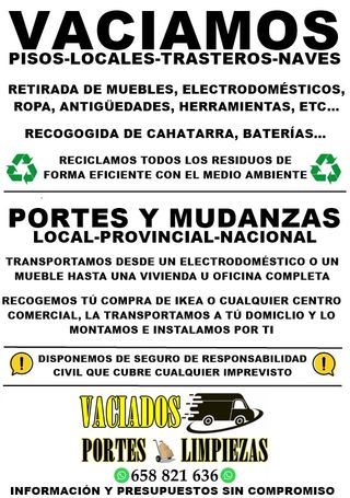 VACIADO DE PISOS, LOCALES, NAVES, TRASTEROS...