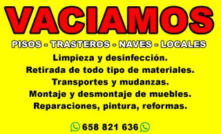 VACIADO DE PISOS, LOCALES, NAVES, TRASTEROS...