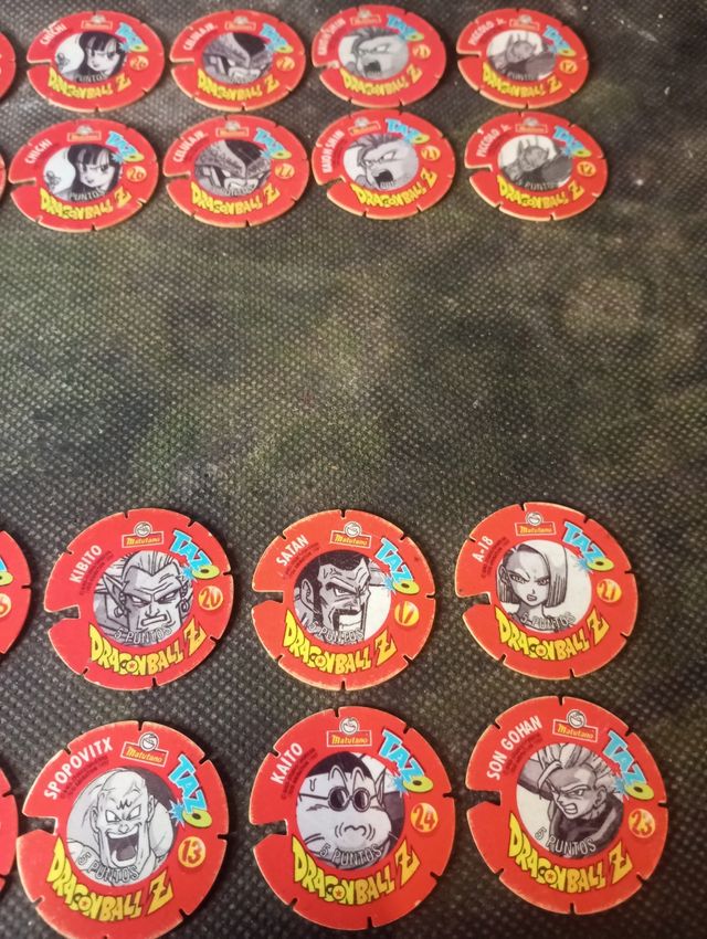 dragon ball z tazos matutano