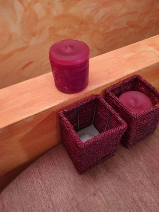 2 portacandele di perline