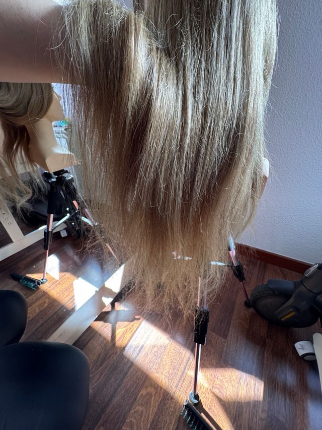 Cabeza maniquí de competicion 100% pelo natural