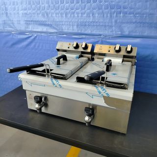 ⌚TE⍏ Freidora 10+10L con Grifo Desagüe