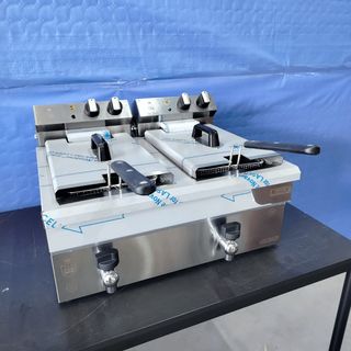 ⌚TE⍏ Freidora 10+10L con Grifo Desagüe