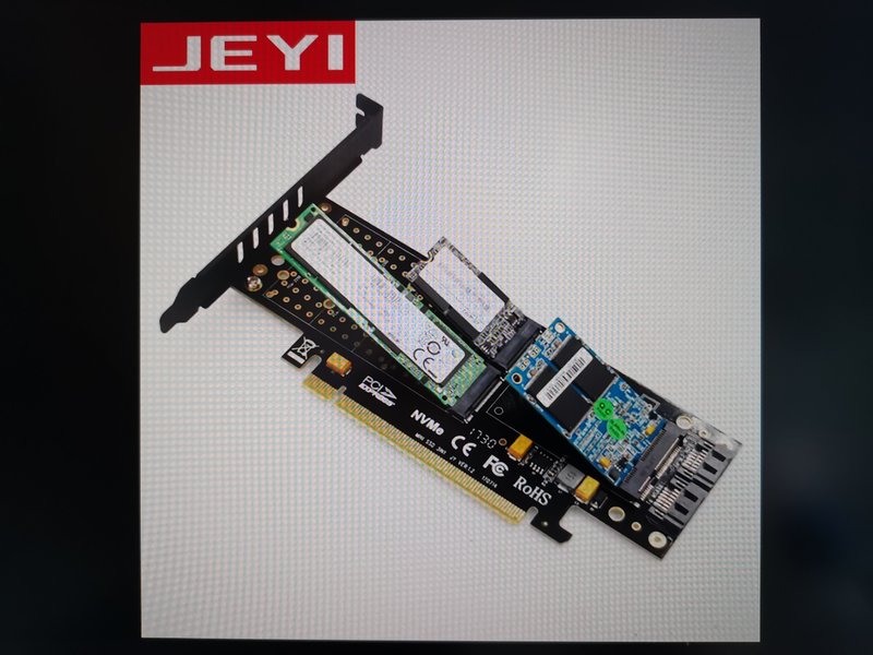 Tarjeta expansión PCI-E 3 JEYI NVME SATA SDD M.2 afbeelding 8