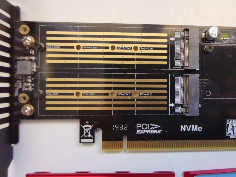 Tarjeta expansión PCI-E 3 JEYI NVME SATA SDD M.2 afbeelding 6