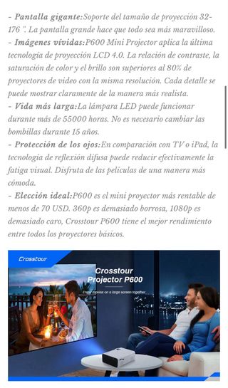 Proyector video Crosstour P600