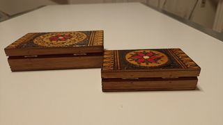 Due portagioie in legno anni 70