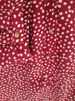 Blusa burdeos de Massimo Dutti
