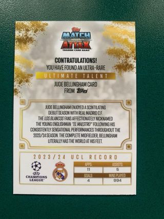 Match Attax 24/25 Bellingham El Maestro de Madrid