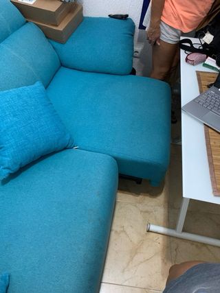 Sofa chaisselongue con canapé