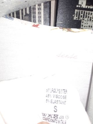 Vestido con magas transparente estampado talla S M