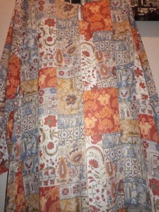 Vestido con magas transparente estampado talla S M