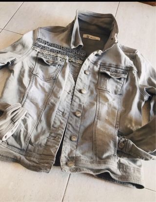 Mujer cazadora vaquera entallada l xl