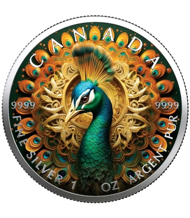 Canada 1 Onza Plata 9999 5 Dolares 2024