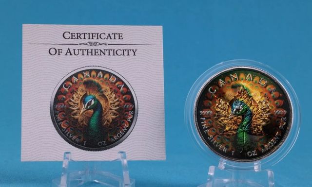 Canada 1 Onza Plata 9999 5 Dolares 2024