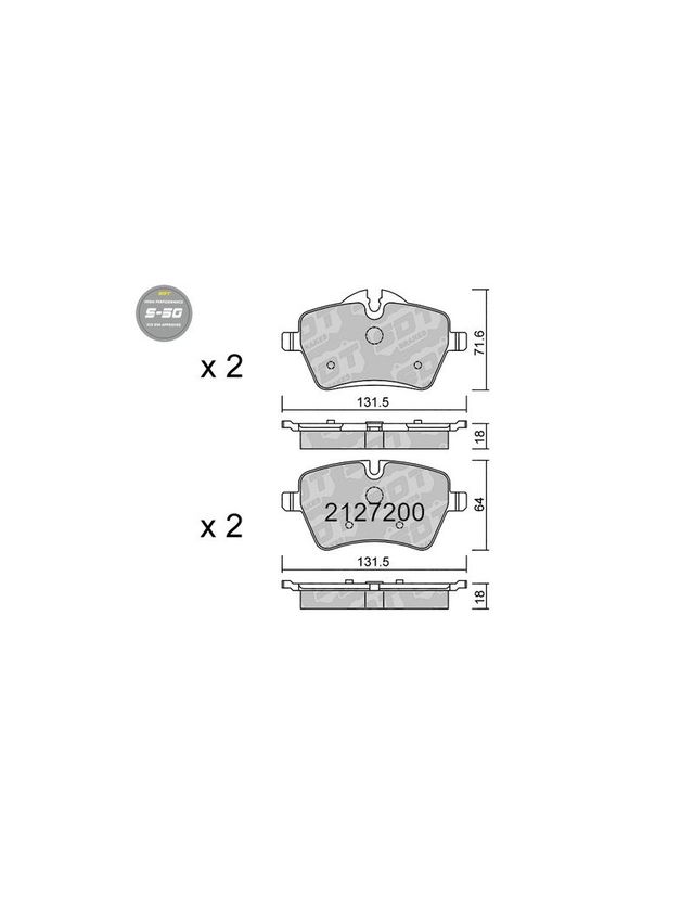 Pastillas delanteras SDT S50 (2127200)