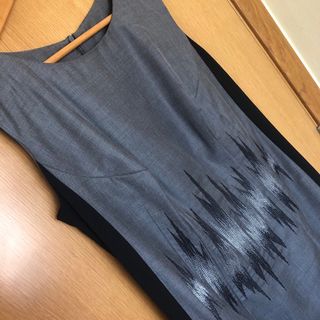 Vestido de lana formal negro gris Massimo Dutti