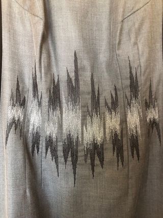 Vestido de lana formal negro gris Massimo Dutti