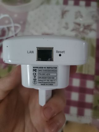 Repetidor extensor de wifi + cable 3m