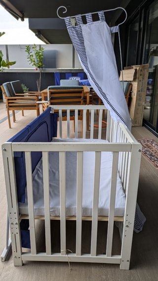 Cuna colecho de madera 120x60