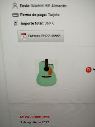 Guitarra acústica Fender Redondo último precio
