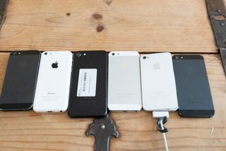 Lote 9 iphone 7, 4, 4S, 5C, 5, 3GS para piezas.