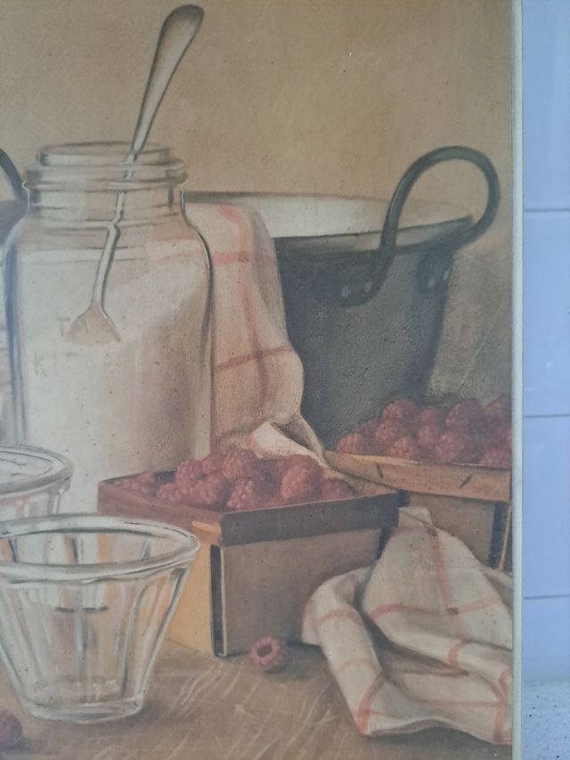 Lote 2 Pinturas bodegón motivos cocina