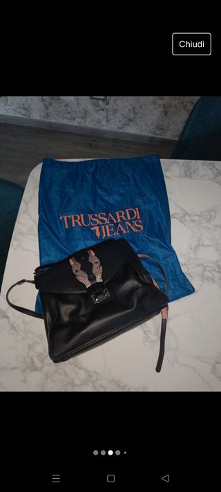 Borsa Trussardi nera e rosa antico