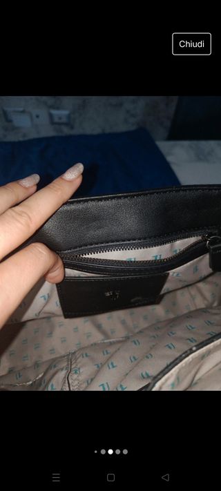 Borsa Trussardi nera e rosa antico
