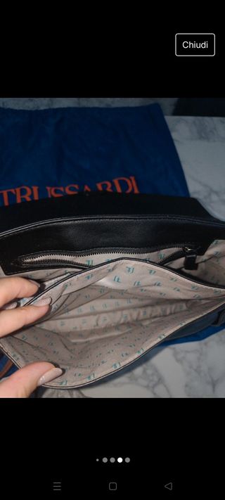 Borsa Trussardi nera e rosa antico