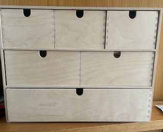 Mini cofre de almacenamiento de madera abedul