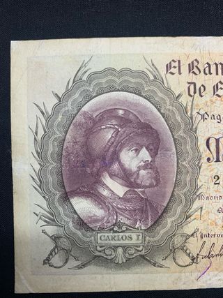 billete 1000 pesetas 1940 Carlos l