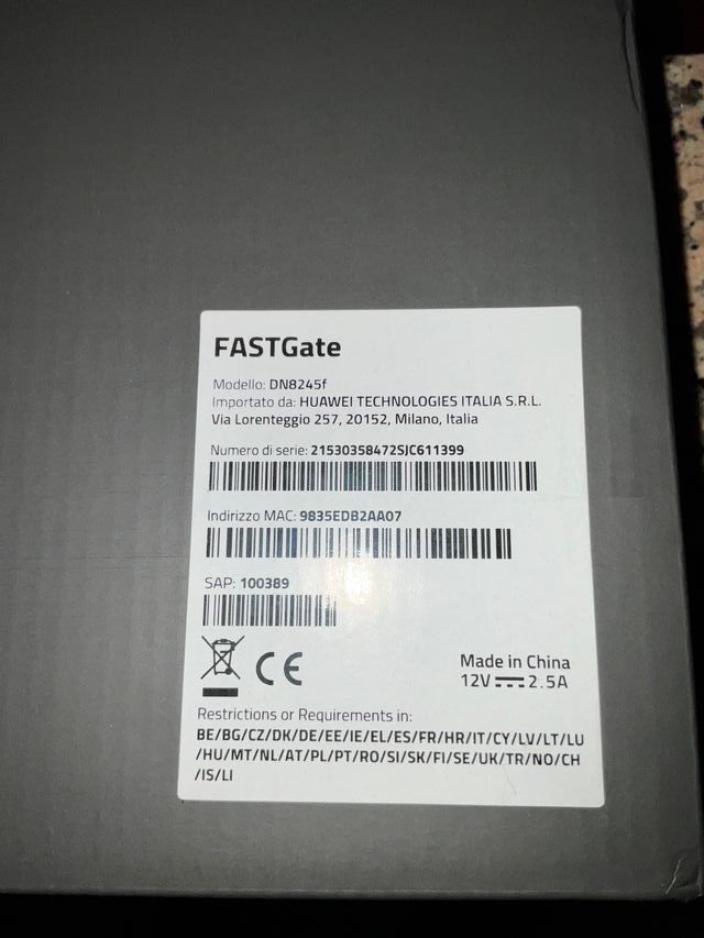 MODEM FASTGate di FastWeb HUAWEI DN8245F