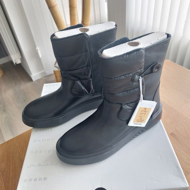 T37 Botas Geox Nhenbus Nuevas Piel y relleno frío