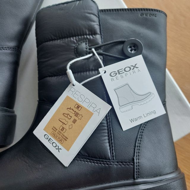 T37 Botas Geox Nhenbus Nuevas Piel y relleno frío