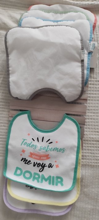7 baberos nuevos kiokids algodon