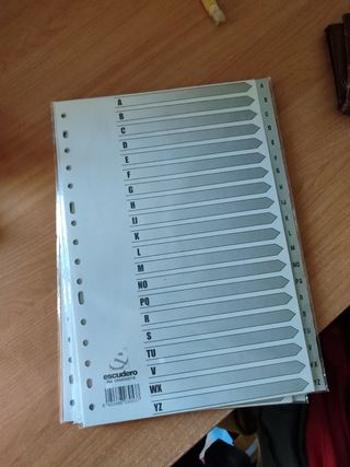 Separadores alfabético escudero