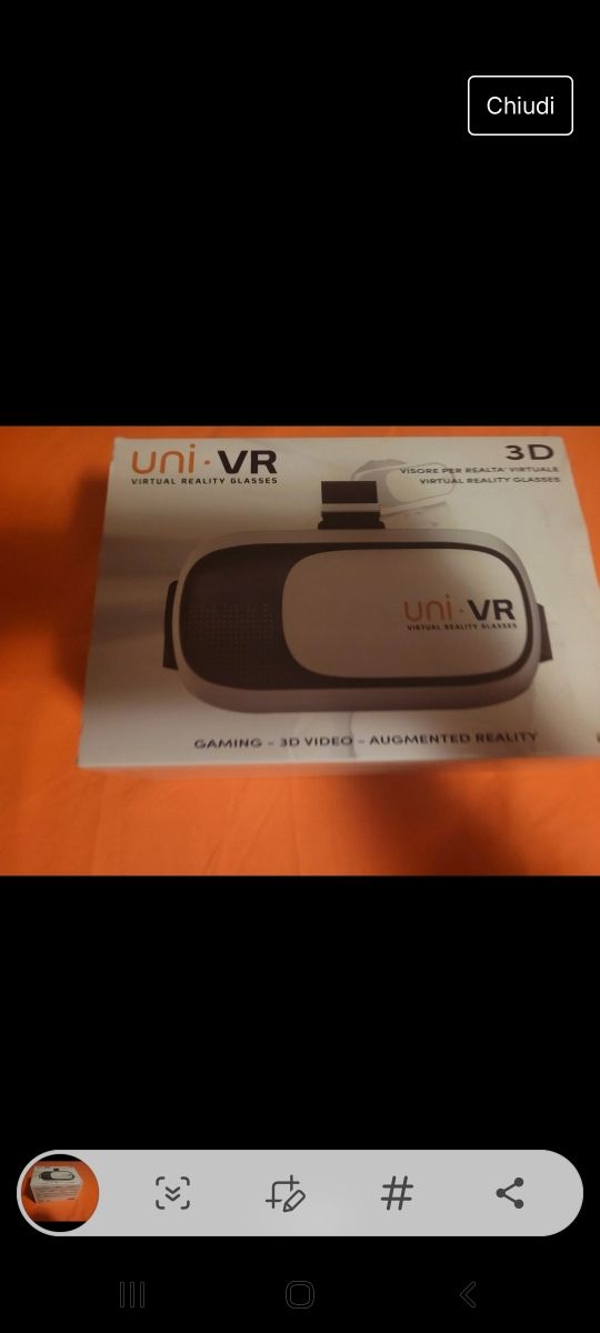 Uni-vr / visore x realtà virtuale