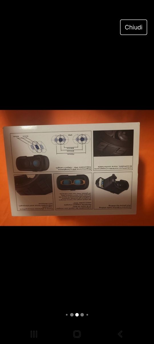 Uni-vr / visore x realtà virtuale