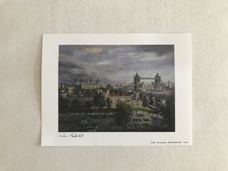 Litografia vintage London Tower Hill - H. Moss