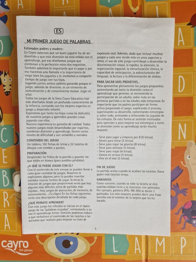 Juego de palabras