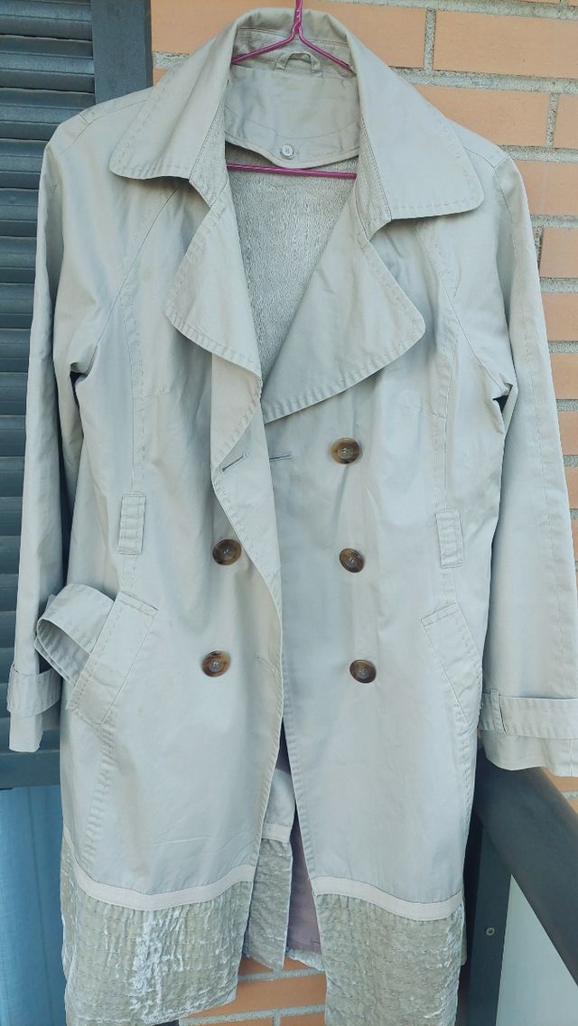 Gabardina gris talla 38