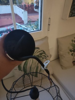 Lampara diseño techo alambre gallinero