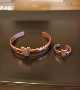 Braccialetto+anello rame