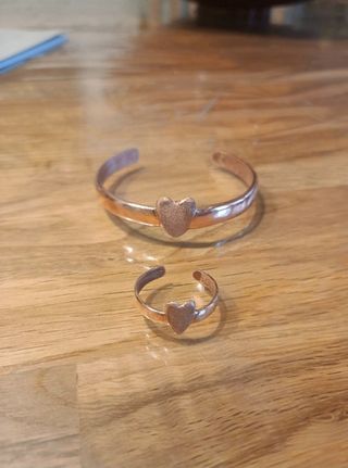 Braccialetto+anello rame