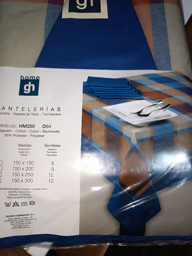 Mantelería sin estrenar 12 comensales