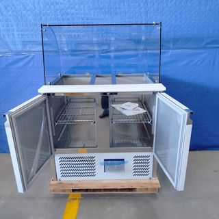 ⌚TE⍏ Refrigerado - Mesa Ensaladera Cristal 2 Pts