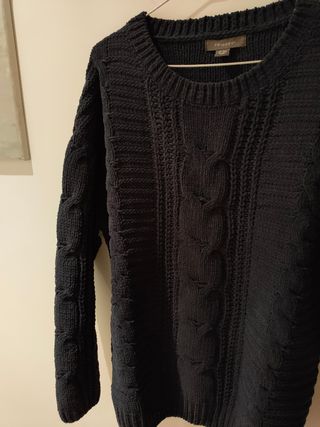 Primark jersey chenilla azul marino 